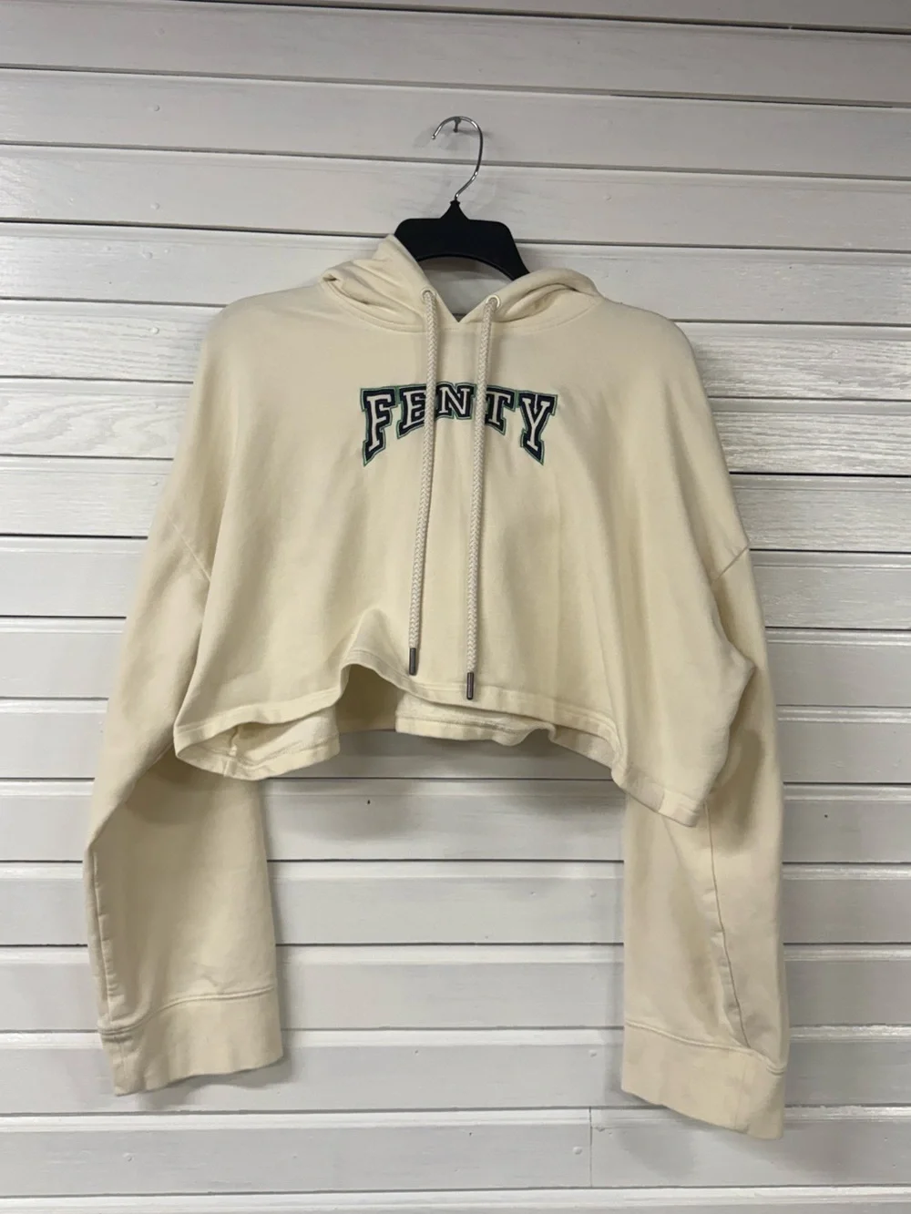 FENTY | Cropped Cream Hoodie